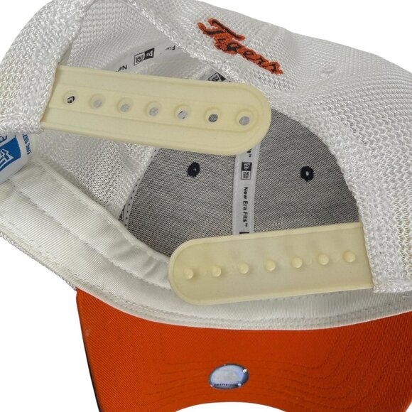 New Era Detroit Tigers Hat SnapBack Mesh Black Orange White Mesh English D MLB - Picture 11 of 11